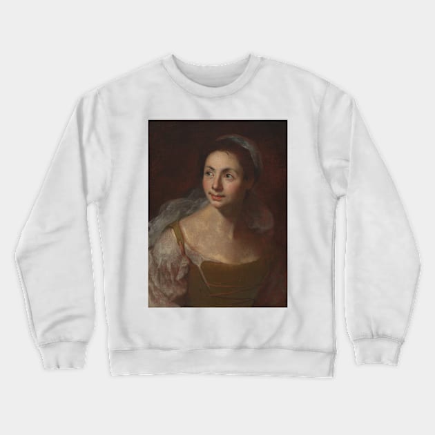 Portrait of a Girl by Francesco Solimena Crewneck Sweatshirt by Classic Art Stall